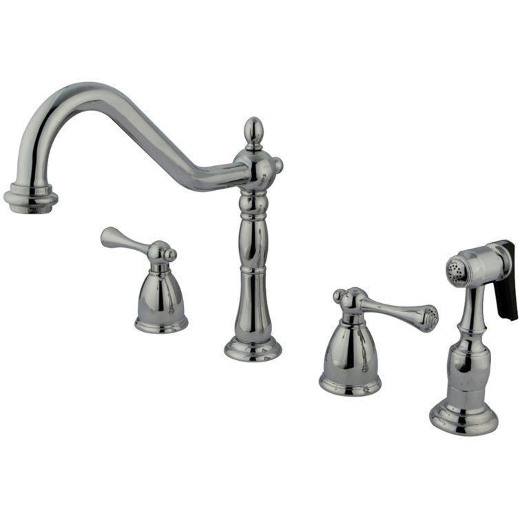 Kingston Brass English Country Kitchen Faucet with Side Spray & Reviews